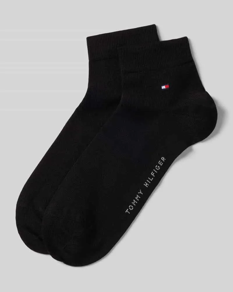 Tommy Hilfiger Sneaker-Socken aus Baumwoll-Mix im 2er-Pack Modell '2ER QUARTER Black