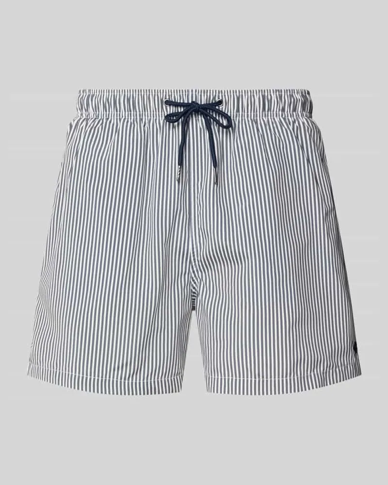 McNeal Badehose mit Gesäßtasche und Label-Patch Anthrazit