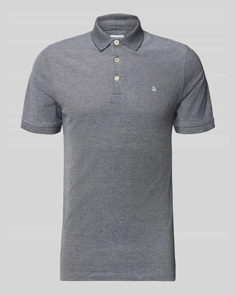 Jack & Jones Regular Fit Poloshirt mit Label-Stitching Modell 'PAULOS 