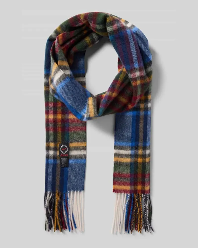 Ascot Schal mit Label-Detail Bleu