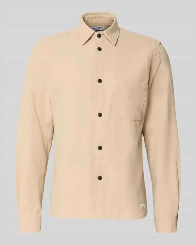 Marc O'Polo Regular Fit Freizeithemd aus reiner Baumwolle Sand