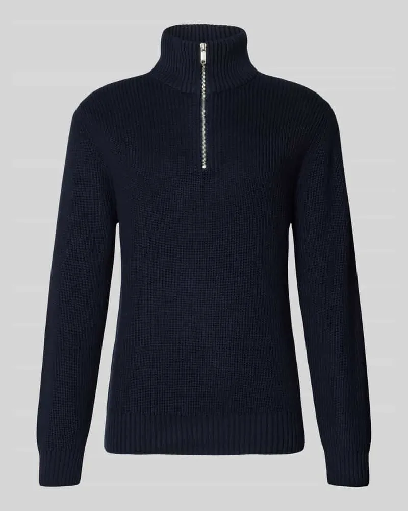 McNeal Strickpullover mit Troyer-Kragen Marine