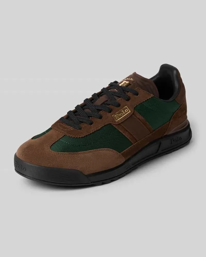 Ralph Lauren Sneaker mit Schnürung Modell 'VARICK Cognac