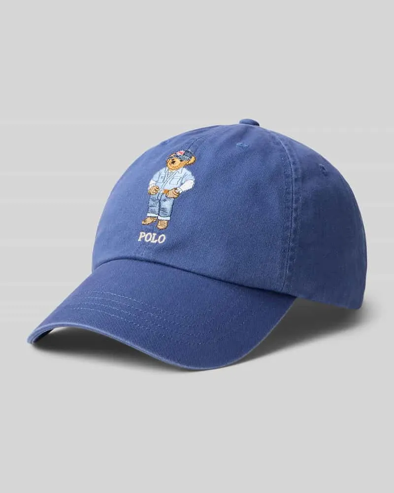 Ralph Lauren Cap mit Polo Bear Logo-Detail Jeansblau