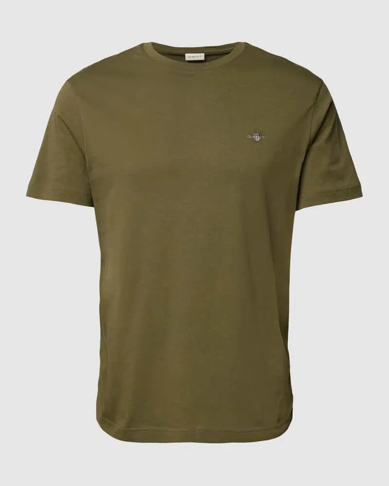 Gant T-Shirt aus Baumwolle mit Label-Detail 
