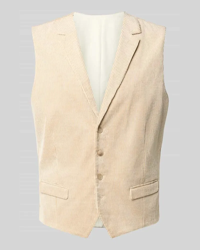 McNeal Anzugweste mit Cordstruktur Modell 'ERIC Beige