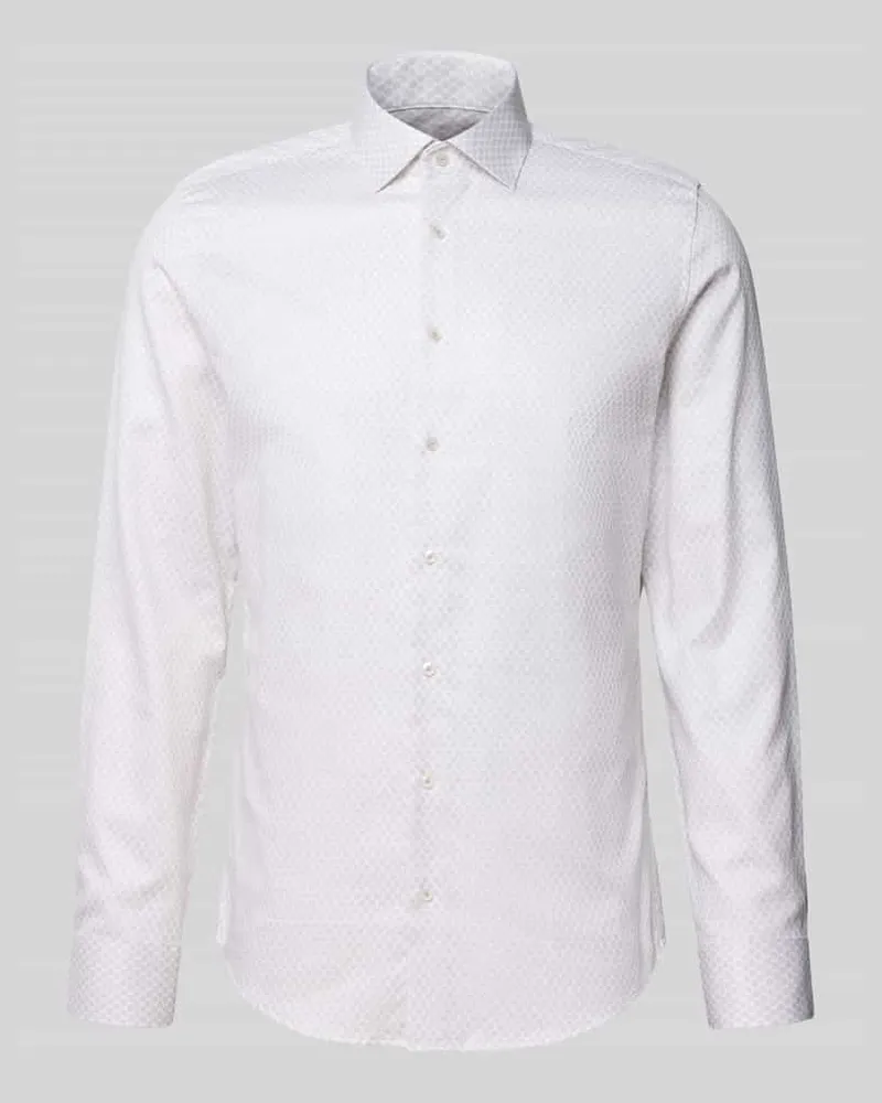 Seidensticker Slim Fit Businesshemd aus Baumwolle mit Kentkragen Sand