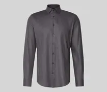 Slim Fit Business-Hemd aus reiner Baumwolle