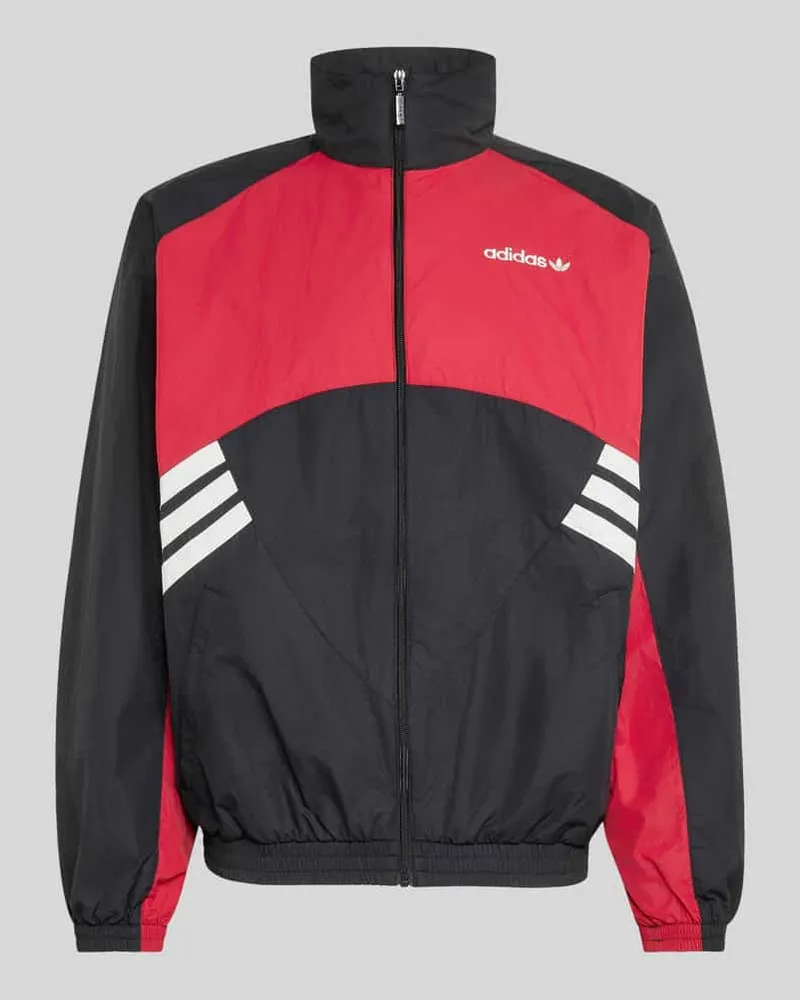 adidas Relaxed Fit Sweatjacke mit Label-Schriftzug Modell 'MUNICH 93 Bordeaux