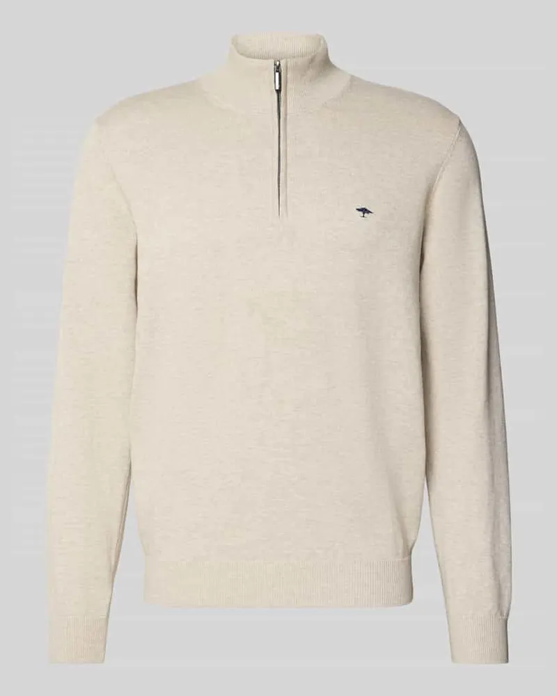 Fynch-Hatton Strickpullover mit Troyer-Kragen 