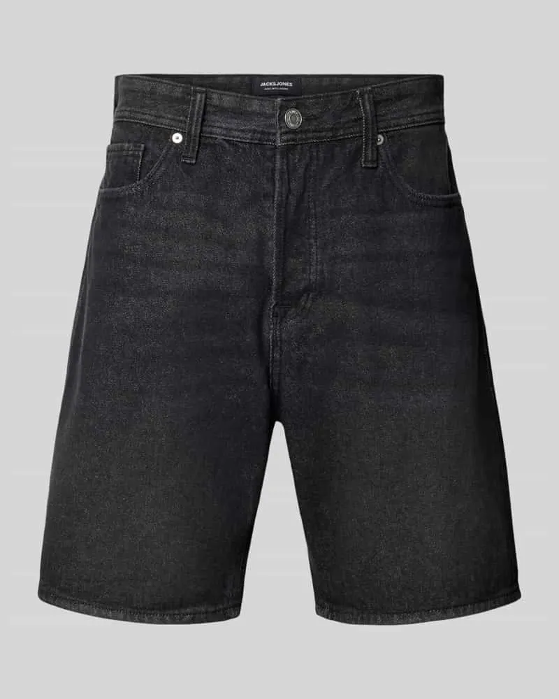 Jack & Jones Loose Fit Jeansshorts mit Eingrifftaschen Modell 'TONY Black
