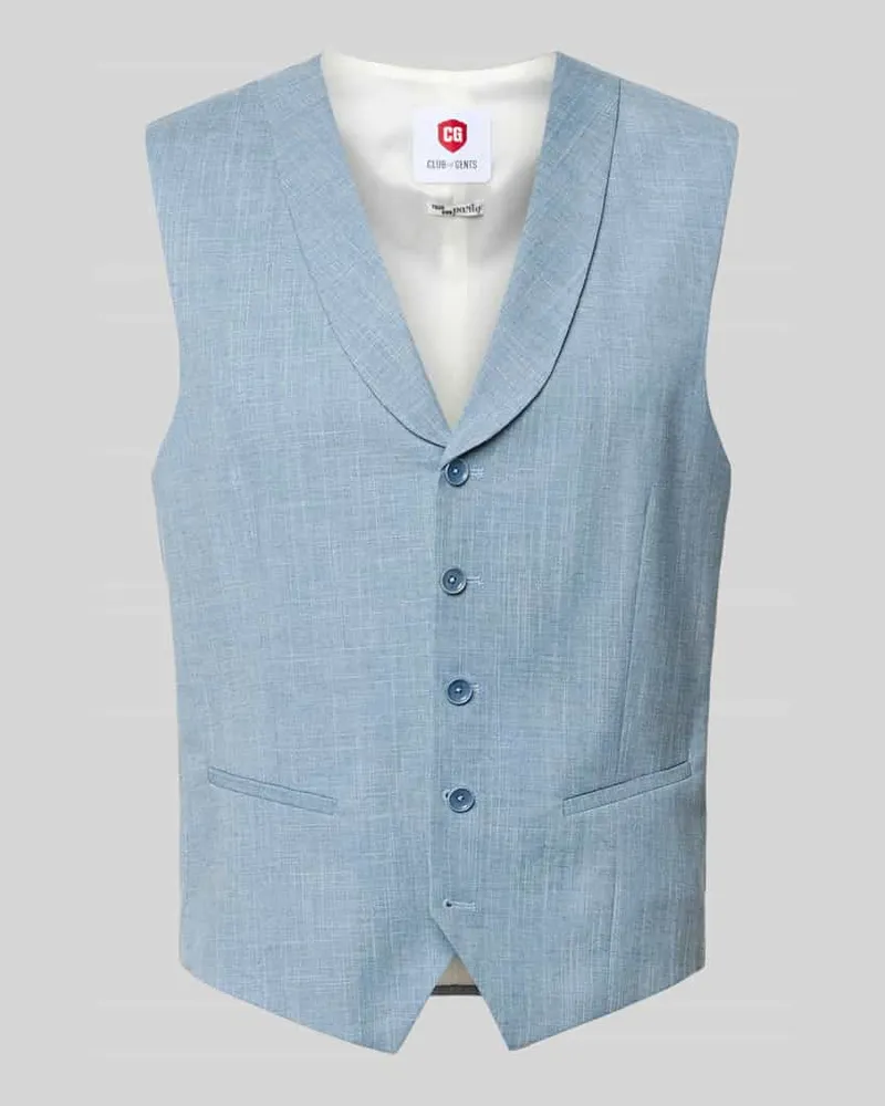 CG Weste mit Paspeltaschen Hellblau