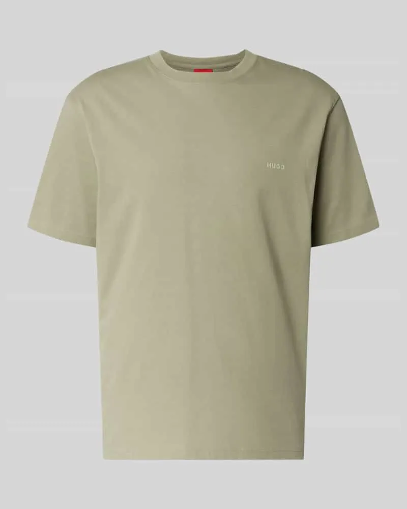 HUGO BOSS Relaxed Fit T-Shirt mit Rückenprint Hellgruen