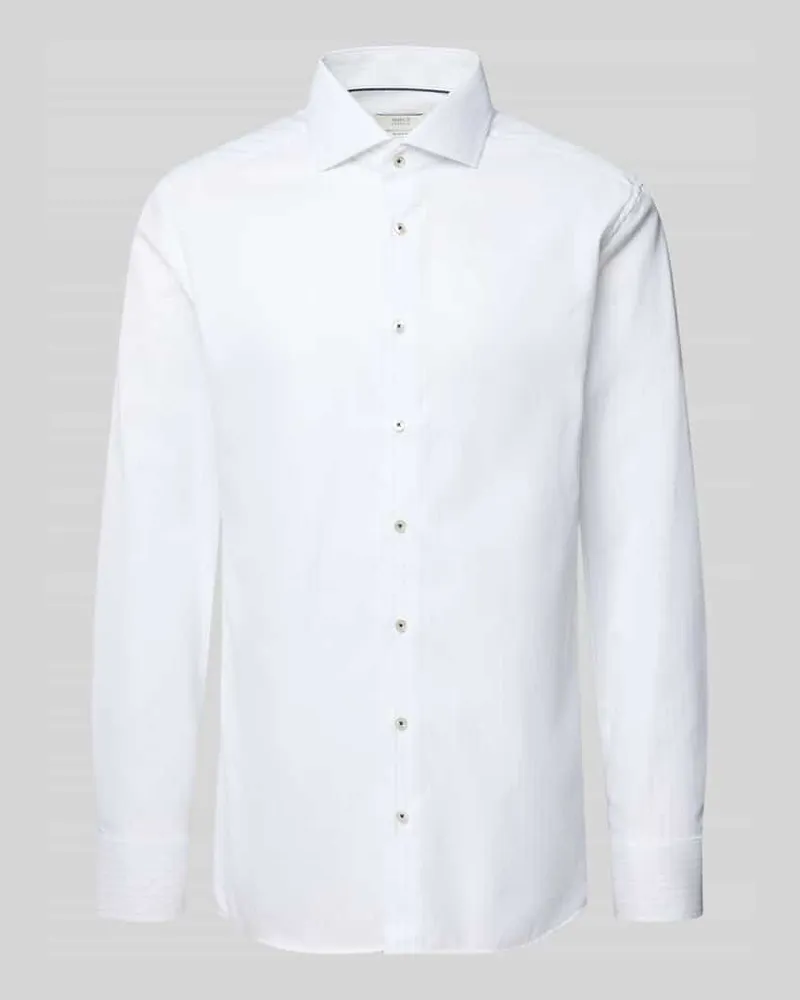 Eterna Slim Fit Business-Hemd mit Kentkragen Bleu