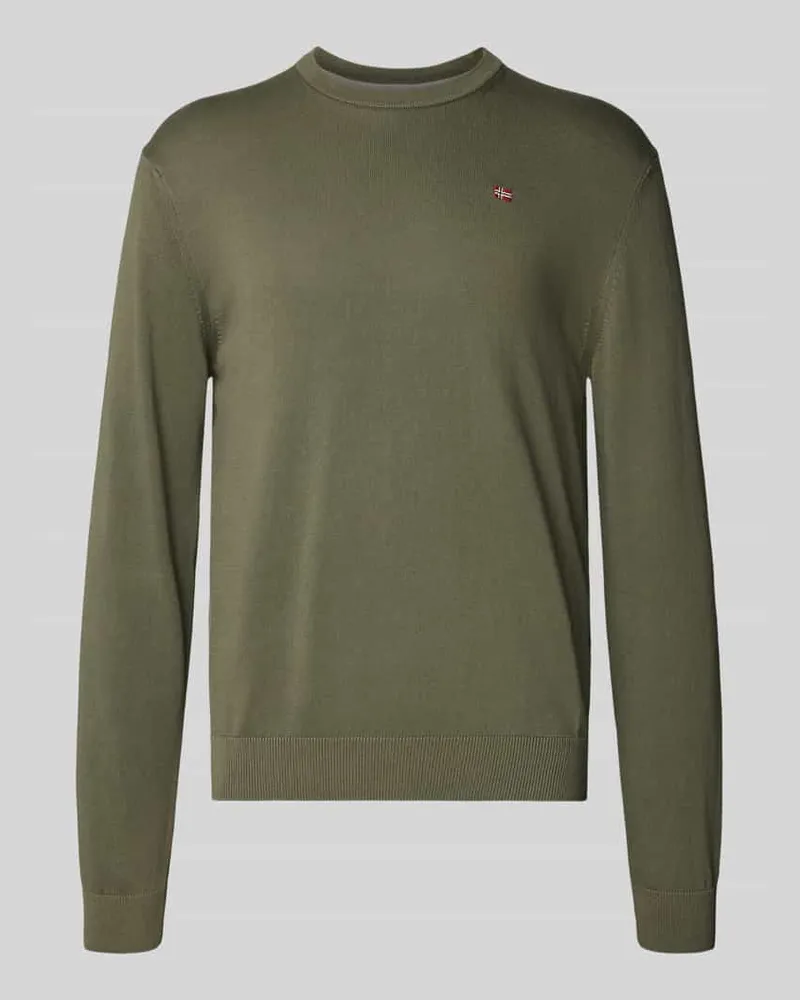 Napapijri Regular Fit Longsleeve mit Logo-Stitching Modell 'Droz 