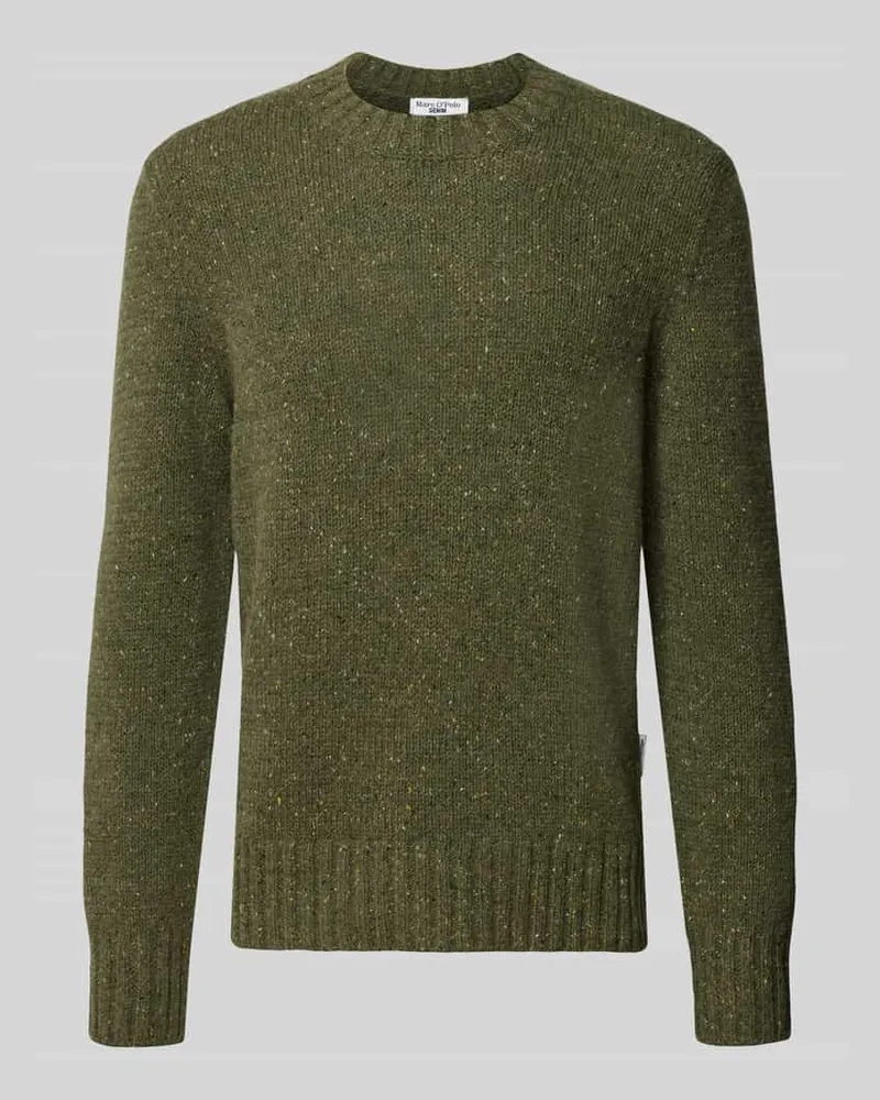 Marc O'Polo Regular Fit Strickpullover aus Schurwoll-Mix Khaki