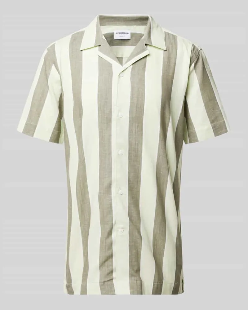 Lindbergh Relaxed Fit Freizeithemd aus Baumwoll-Leinen-Mix Mint
