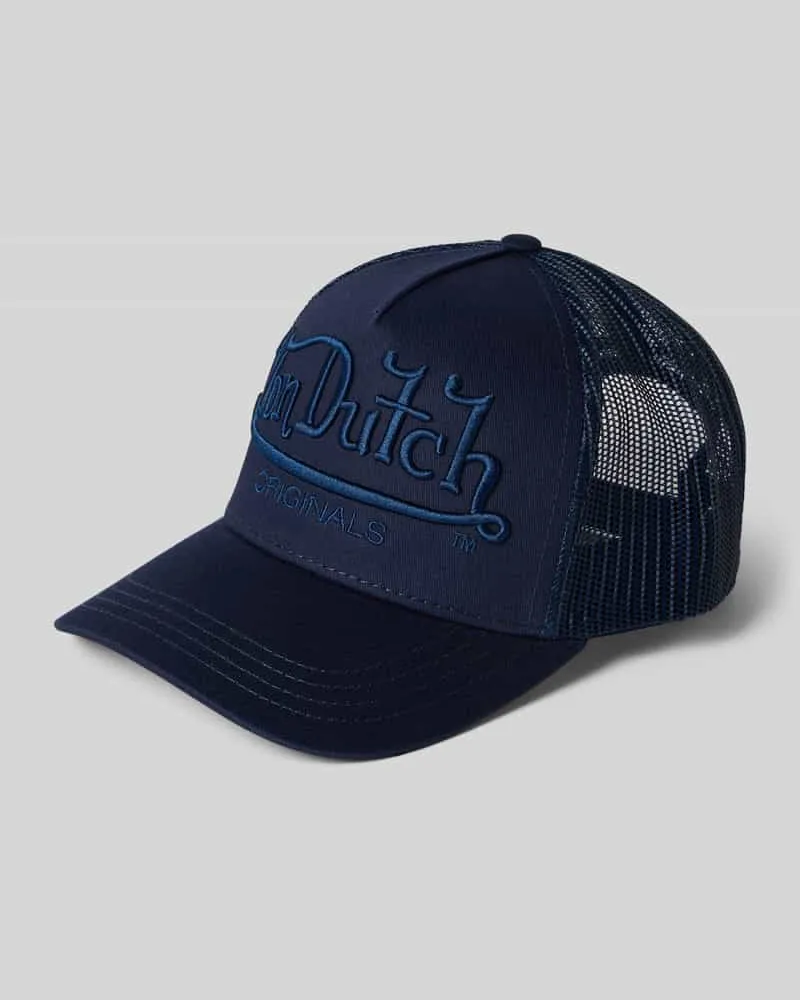 Von Dutch Trucker Cap mit Label-Stitching Marine