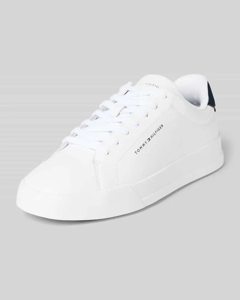 Tommy Hilfiger Low Top Sneaker aus echtem Leder Weiss
