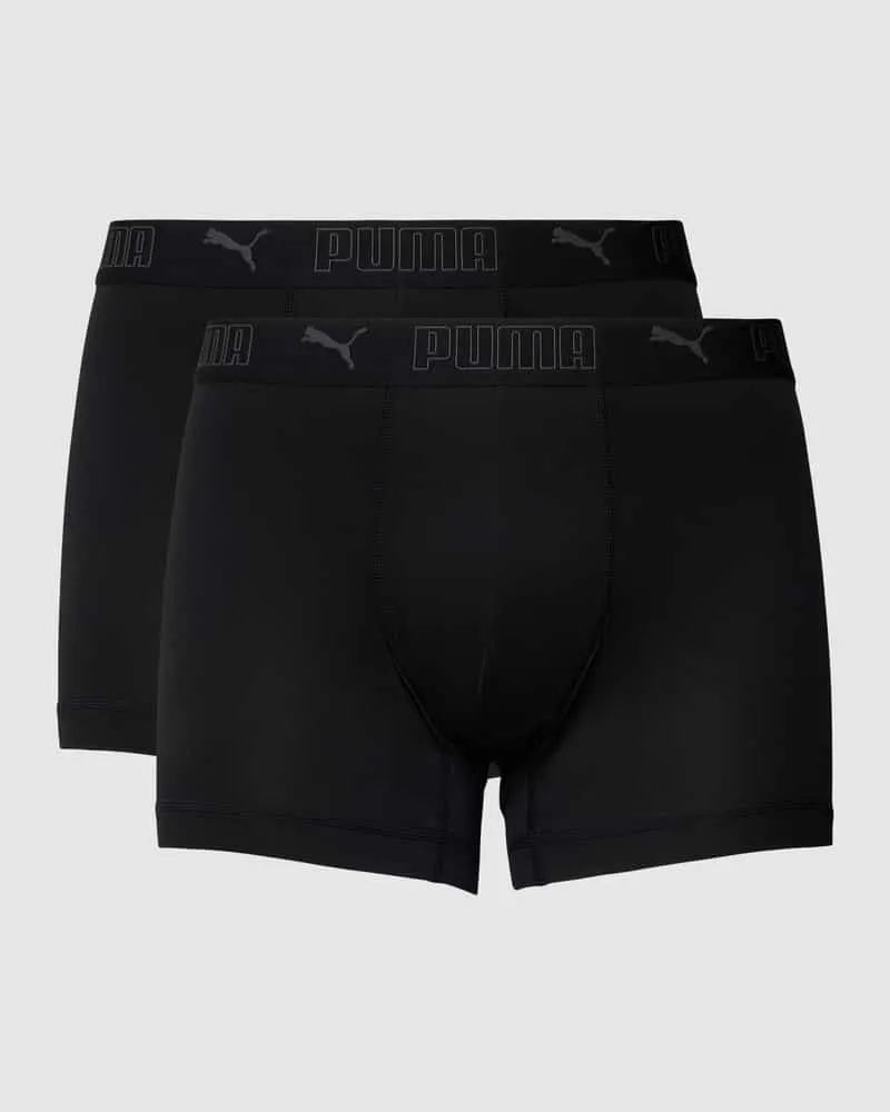 Puma Trunks mit Label-Details im 2er-Pack Black