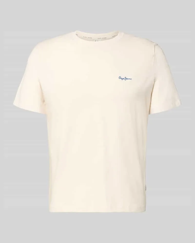 Pepe Jeans Regular Fit T-Shirt aus reiner Baumwolle Modell 'CONNOR Ecru
