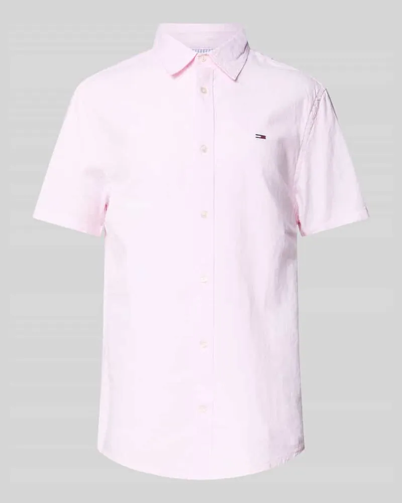 Tommy Hilfiger Regular Fit Freizeithemd aus Baumwoll-Leinen-Mix 