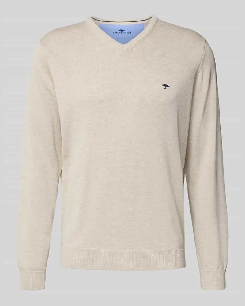 Fynch-Hatton Strickpullover mit Logo-Detail 