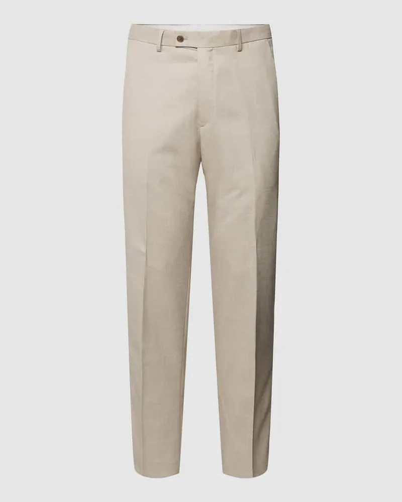 Christian Berg Anzughose mit feinem Muster Beige