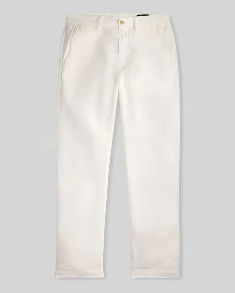Ralph Lauren Chino aus Leinen-Baumwoll-Mix Weiss