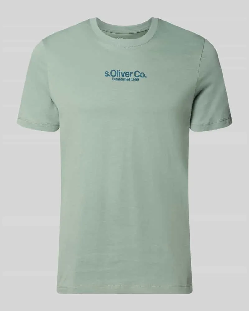 S.Oliver Regular Fit T-Shirt aus reiner Baumwolle Lind