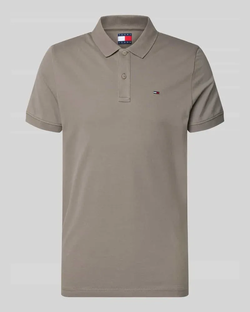 Tommy Hilfiger Regular Fit Poloshirt Modell 'TJM SLIM PLACKET POLO EXT Hellgrau