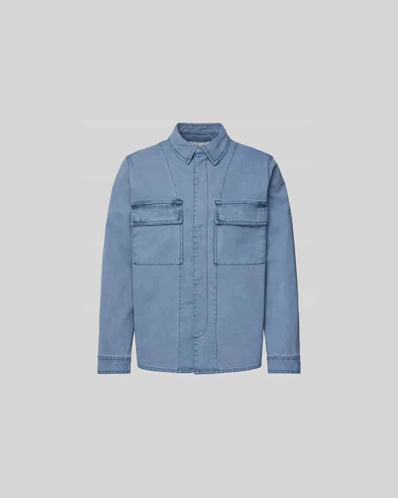 Wood Wood Regular Fit Freizeithemd mit Brusttasche Blau