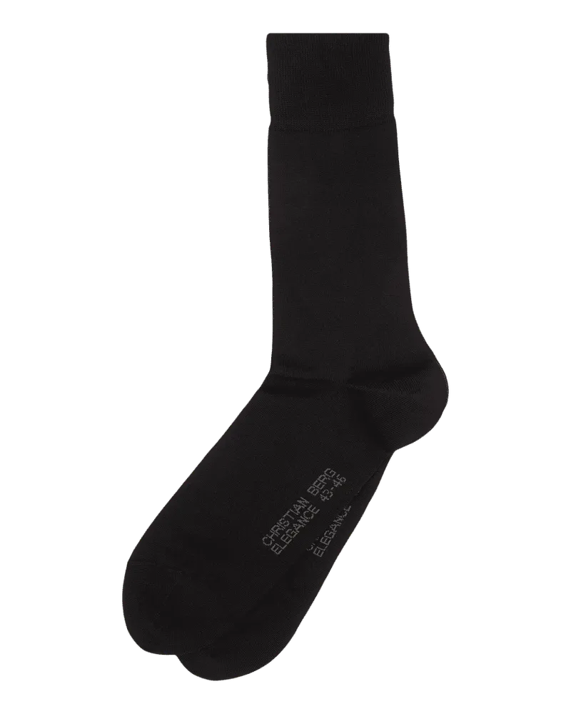 Christian Berg Socken aus Baumwoll-Mix im 2er-Pack Black