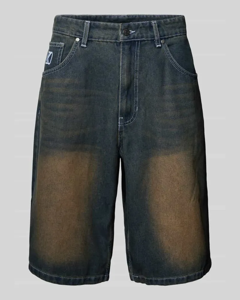 Karl Kani Baggy Fit Jeansshorts im 5-Pocket-Design Black