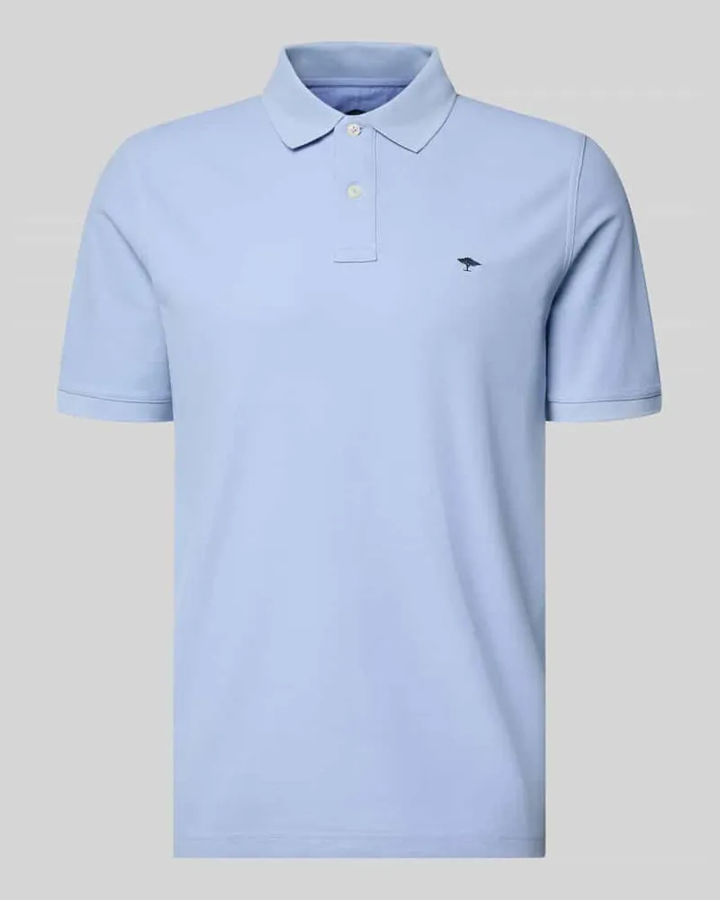 Fynch-Hatton Regular Fit Poloshirt mit Logo-Stitching Hellblau
