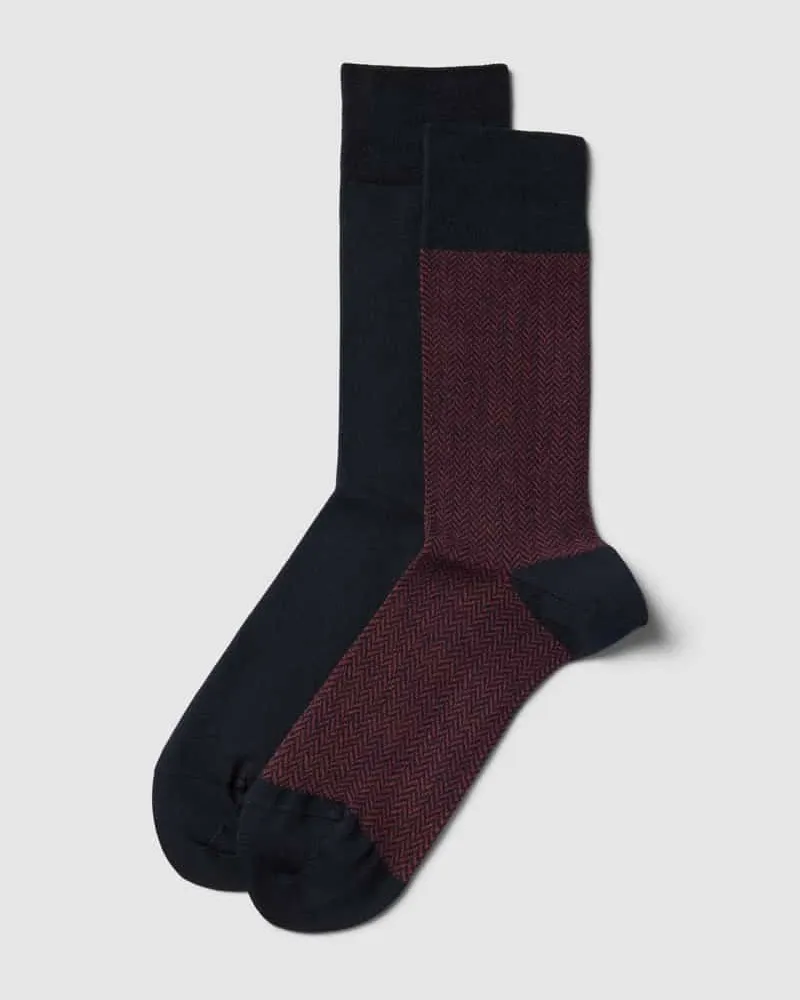 Christian Berg Socken im 2er-Pack mit Label-Detail 