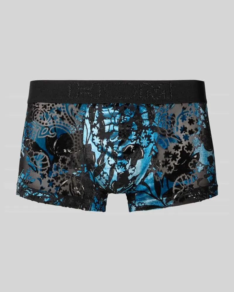 HOM Slim Fit Trunk mit floralem Allover-Print Modell 'Fremont Black