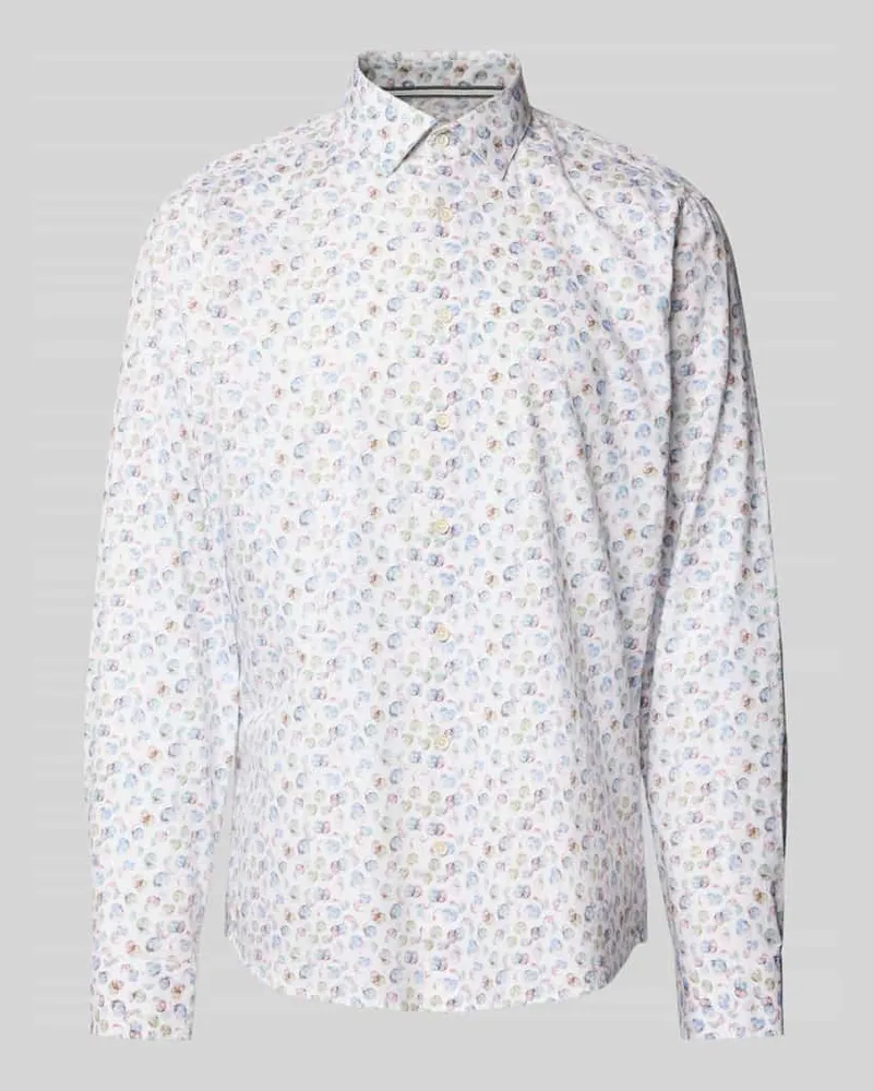 JAKE*S Slim Fit Business-Hemd mit Kentkragen 
