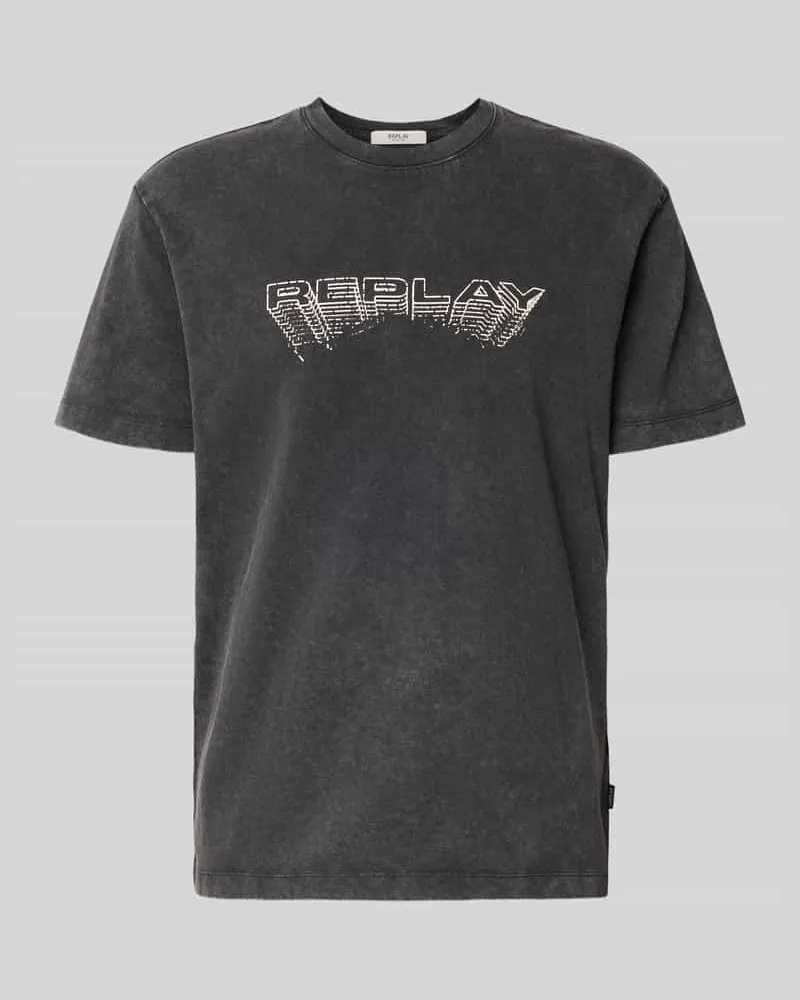 Replay Regular Fit T-Shirt aus reiner Baumwolle Black