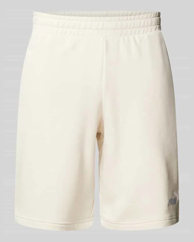 Puma Regular Fit Sweatshorts mit Label-Stitching 