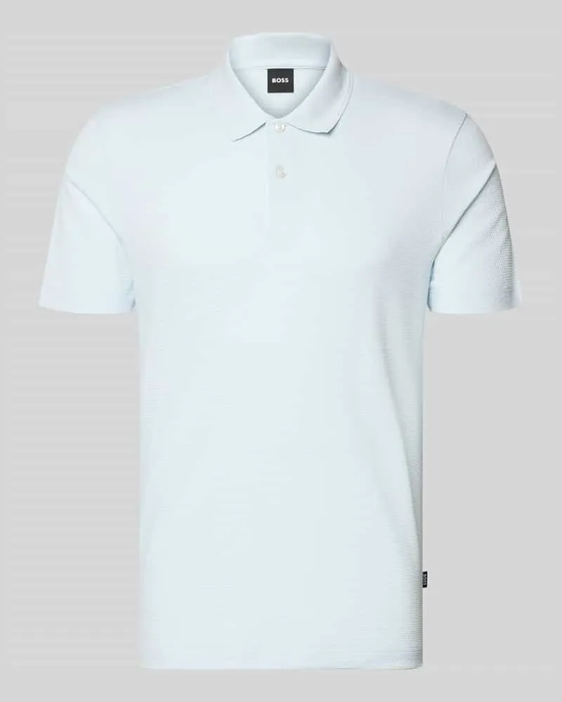 HUGO BOSS Regular Fit Poloshirt aus Baumwoll-Mix Modell 'PARLAY 240 Bleu