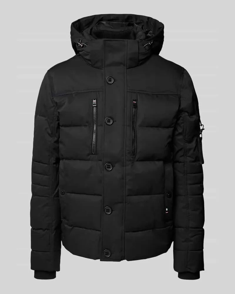 Tom Tailor Regular Fit Steppjacke mit abnehmbarer Kapuze Black