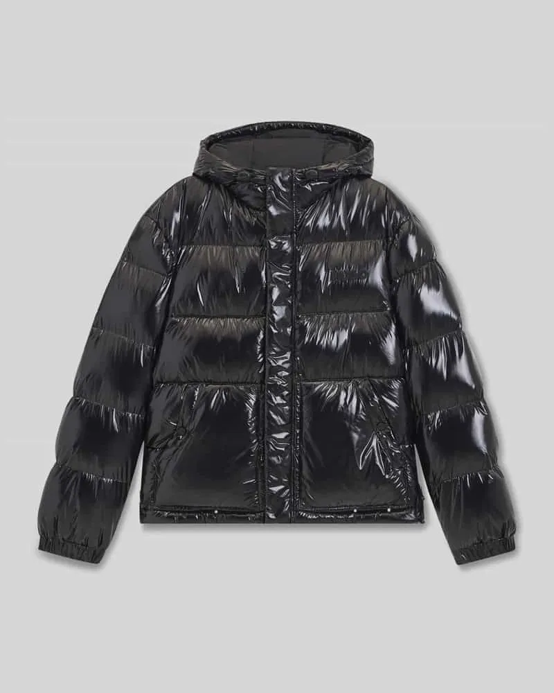 HUGO BOSS Regular Fit Steppjacke mit Kapuze Modell 'BARO Black