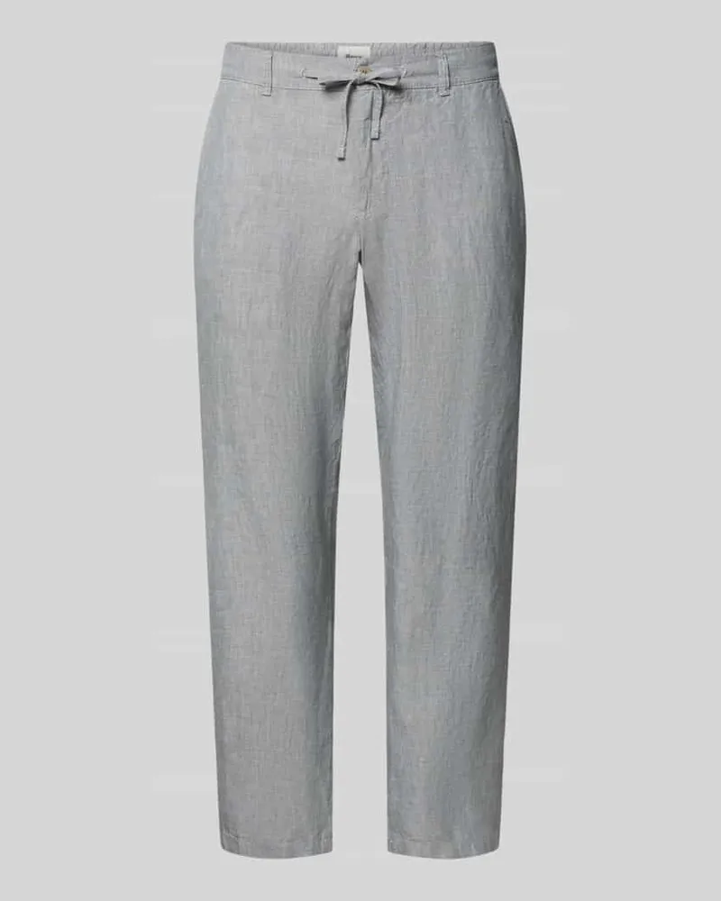 Brax Slim Fit Leinenhose aus reinem Leinen Modell 'Fabio Hellgrau
