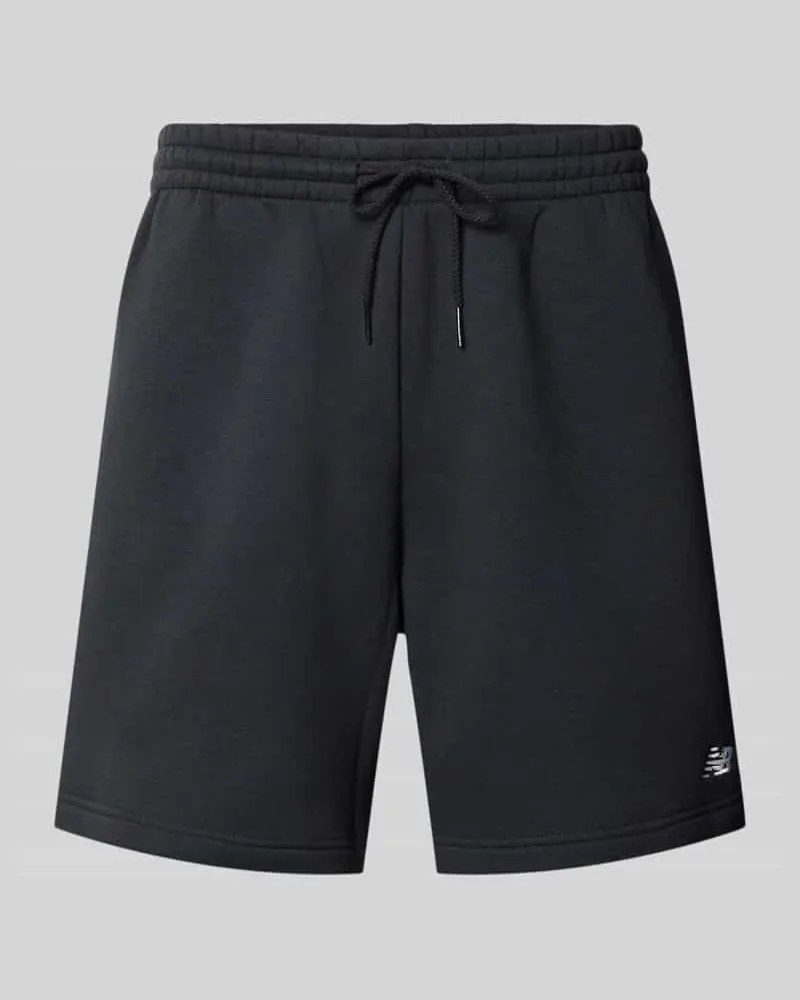 New Balance Relaxed Fit Shorts mit Logo-Stitching Black