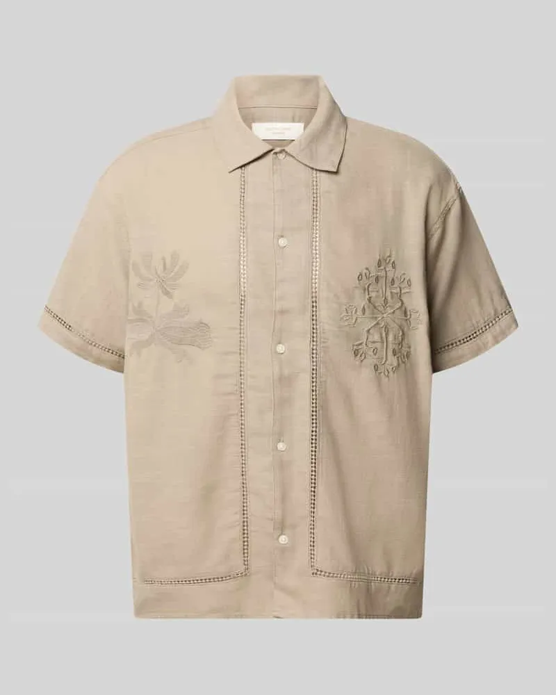 Jack & Jones Relaxed Fit Freizeithemd aus Lyocell-Mix Modell 'Menton Khaki