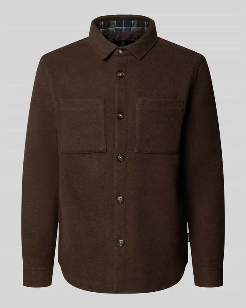 Barbour Hemdjacke mit Brusttaschen Modell 'Marltown Dunkelbraun