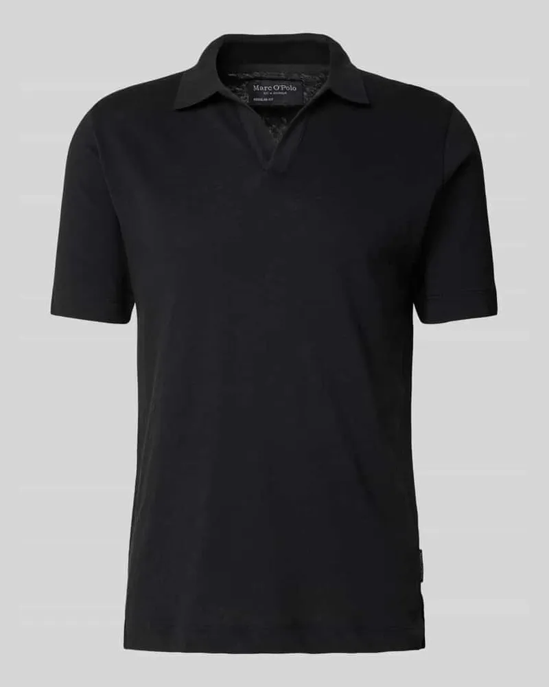 Marc O'Polo Regular Fit Poloshirt aus Baumwoll-Leinen-Mix 