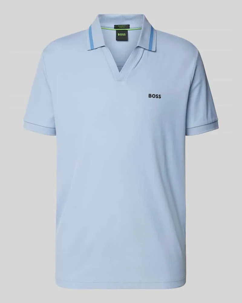 HUGO BOSS Poloshirt mit Label-Print 