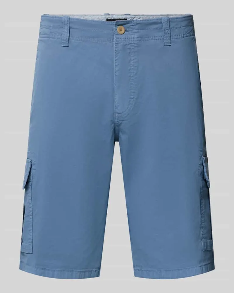 Bugatti Regular Fit Bermudas mit Cargotaschen Blau